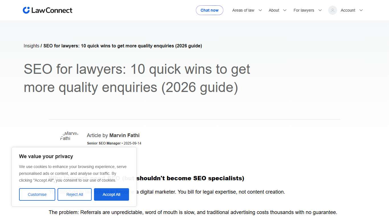 SEO for lawyers: 10 quick wins to get more quality enquiries (2026 guide)