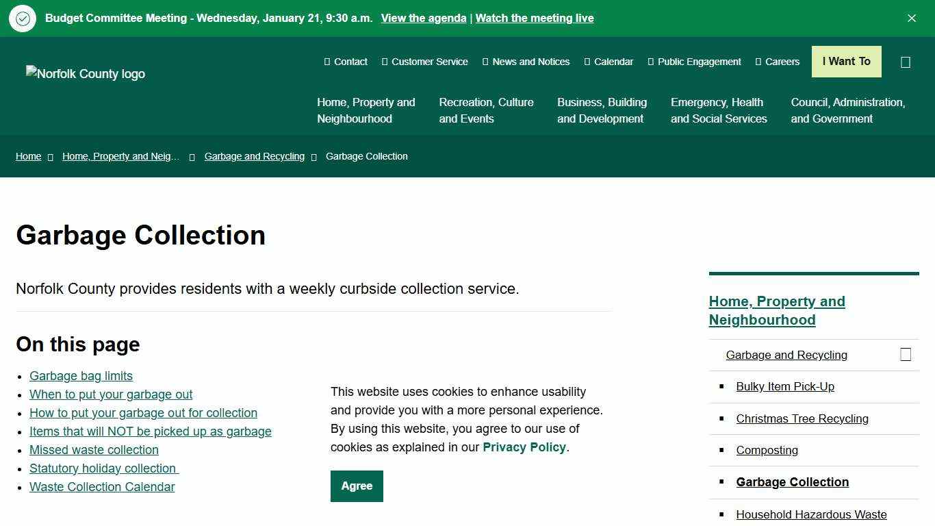 Garbage Collection | Norfolk County